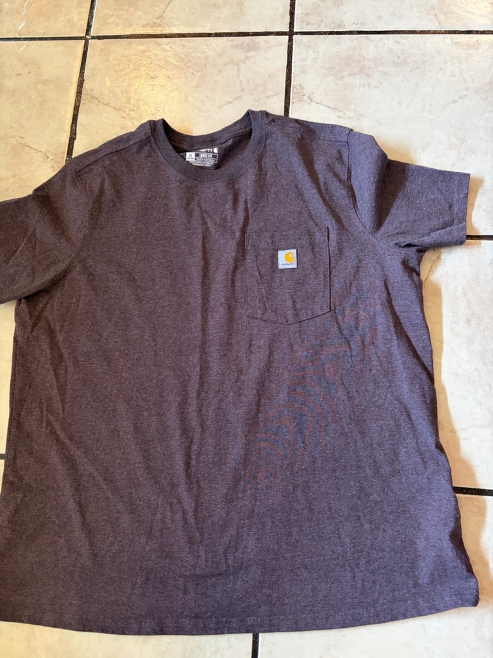 Carhartt Men's Short-Sleeve Pocket Tee in Heather Brown